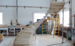 fisher stairs circular stairway under construction